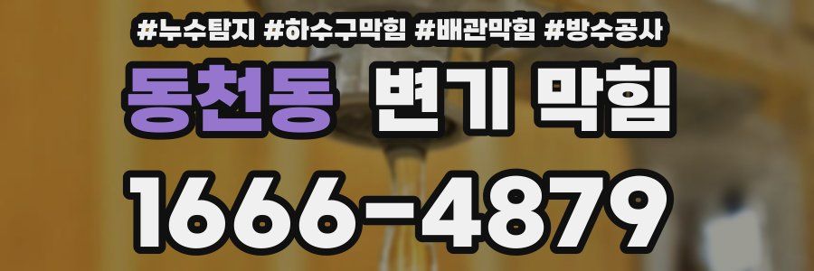 동천동 변기 막힘