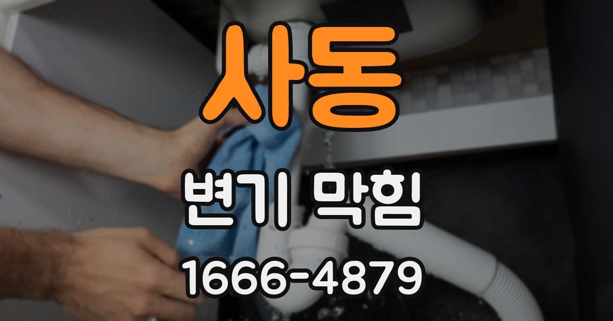 사동 변기 막힘