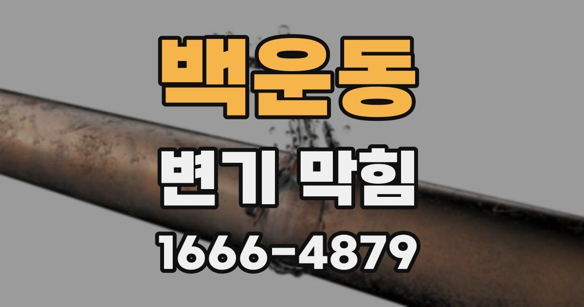 백운동 변기 막힘