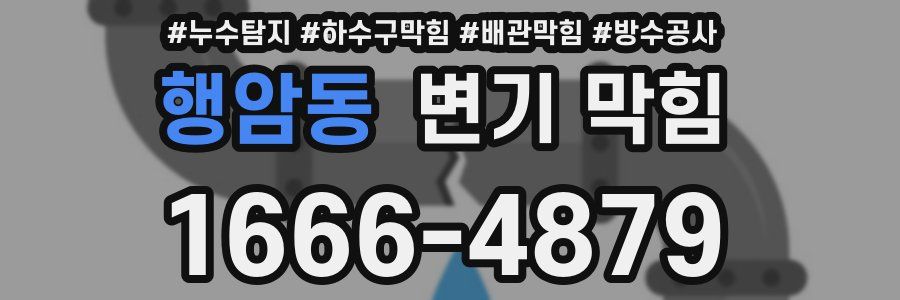행암동 변기 막힘