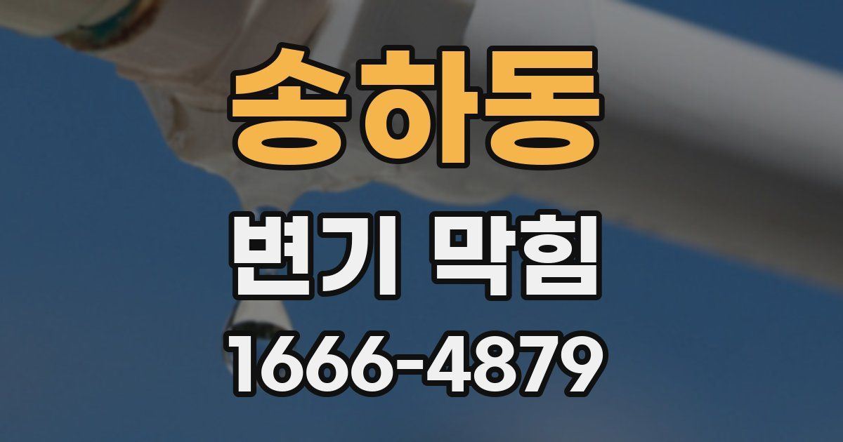 송하동 변기 막힘