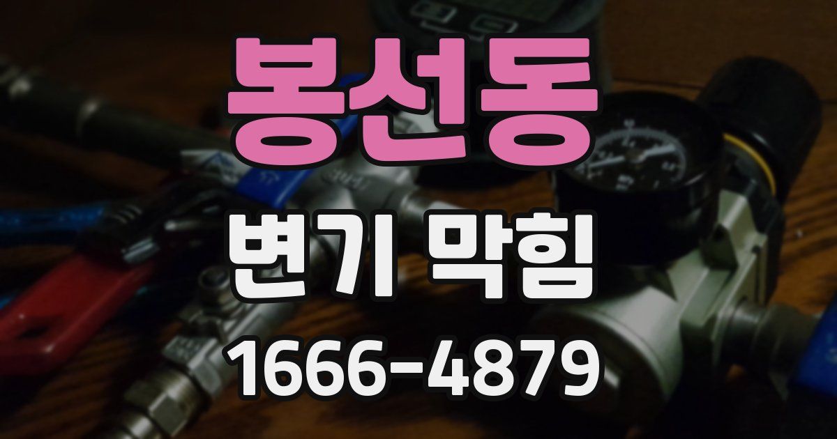 봉선동 변기 막힘