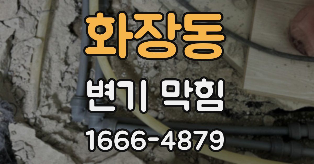 화장동 변기 막힘