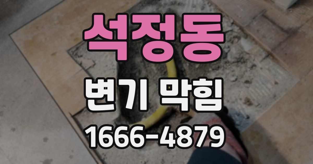 석정동 변기 막힘