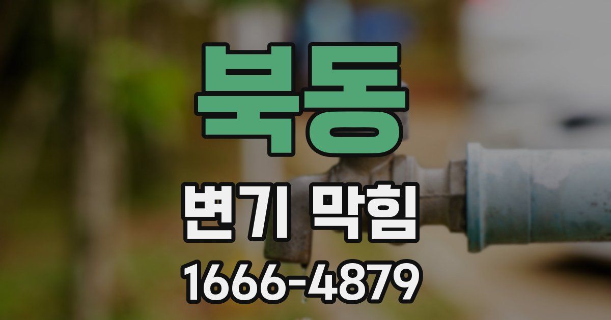북동 변기 막힘