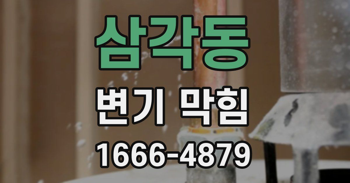 삼각동 변기 막힘
