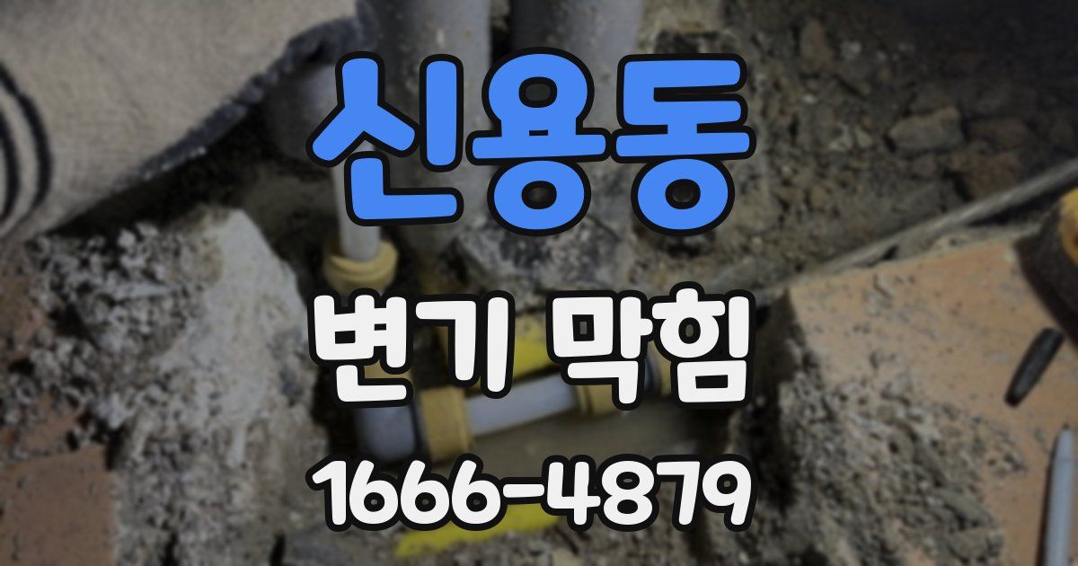 신용동 변기 막힘