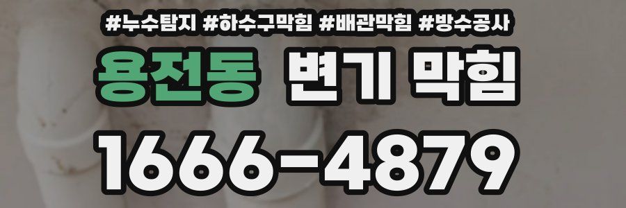 용전동 변기 막힘