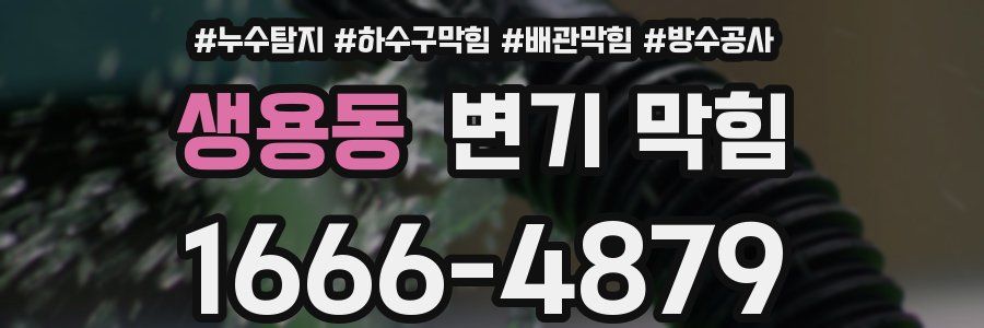생용동 변기 막힘