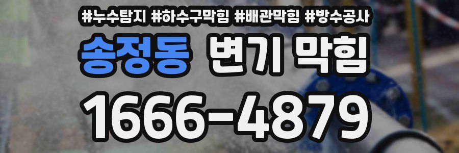 송정동 변기 막힘