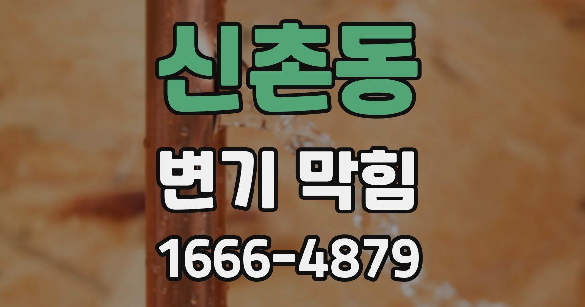 신촌동 변기 막힘