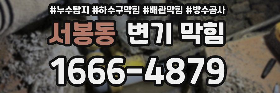 서봉동 변기 막힘