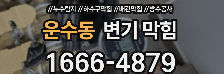 운수동 변기 막힘