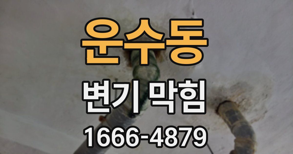운수동 변기 막힘