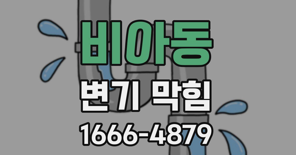 비아동 변기 막힘