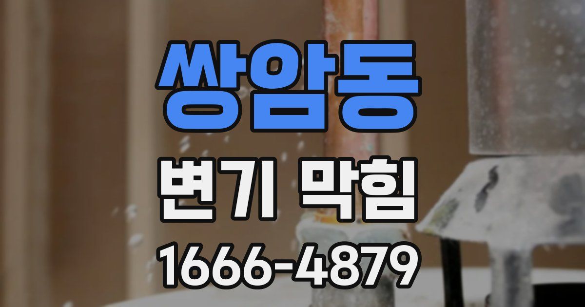 쌍암동 변기 막힘