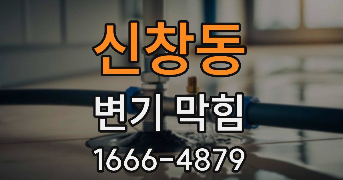 신창동 변기 막힘