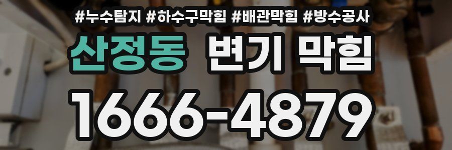 산정동 변기 막힘