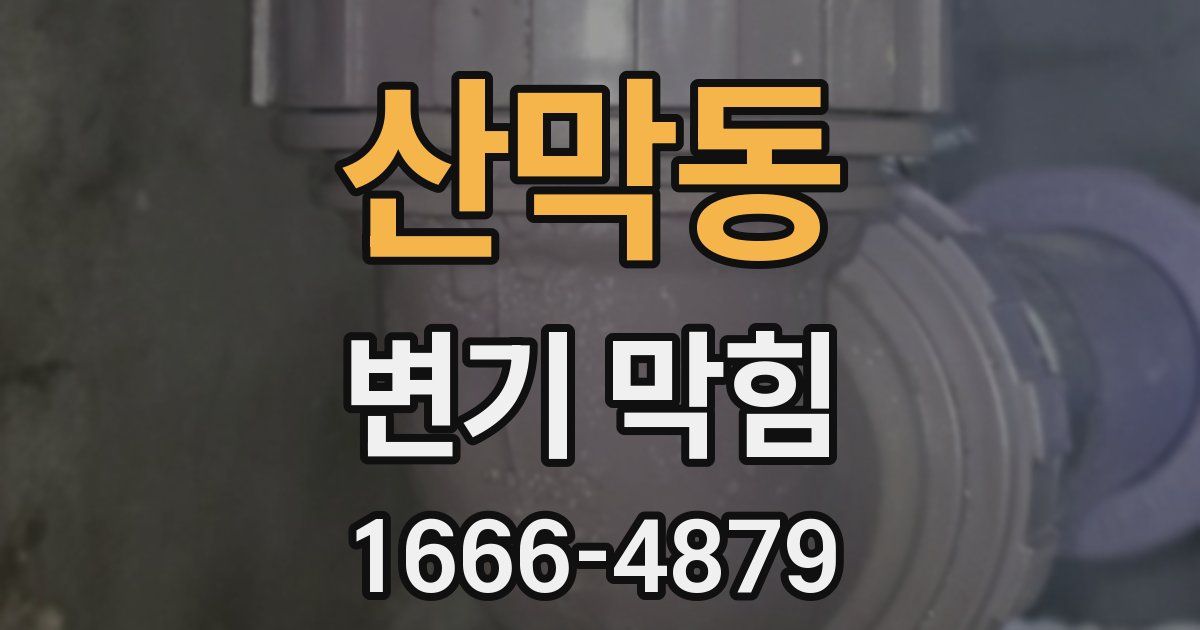 산막동 변기 막힘