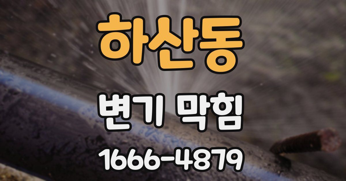 하산동 변기 막힘