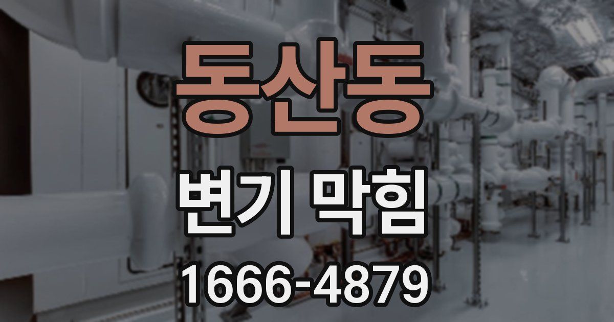 동산동 변기 막힘