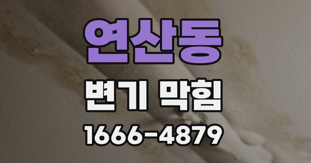 연산동 변기 막힘