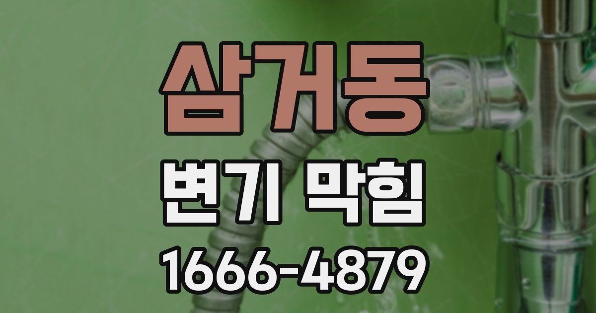 삼거동 변기 막힘