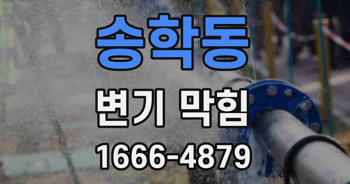 송학동 변기 막힘