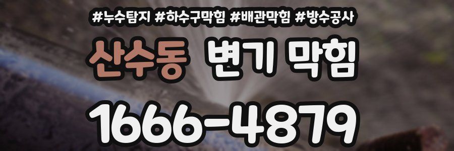 산수동 변기 막힘