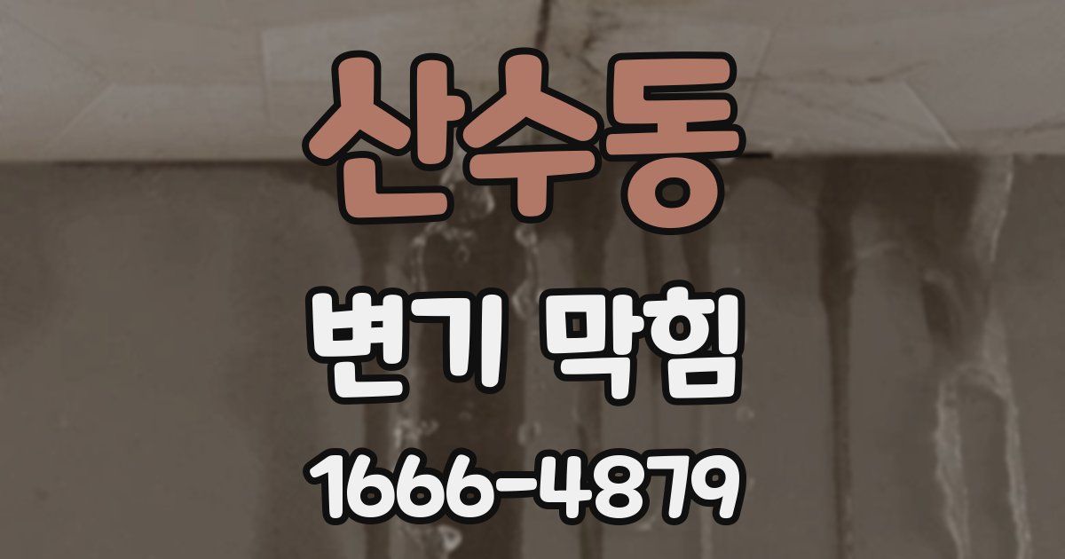 산수동 변기 막힘