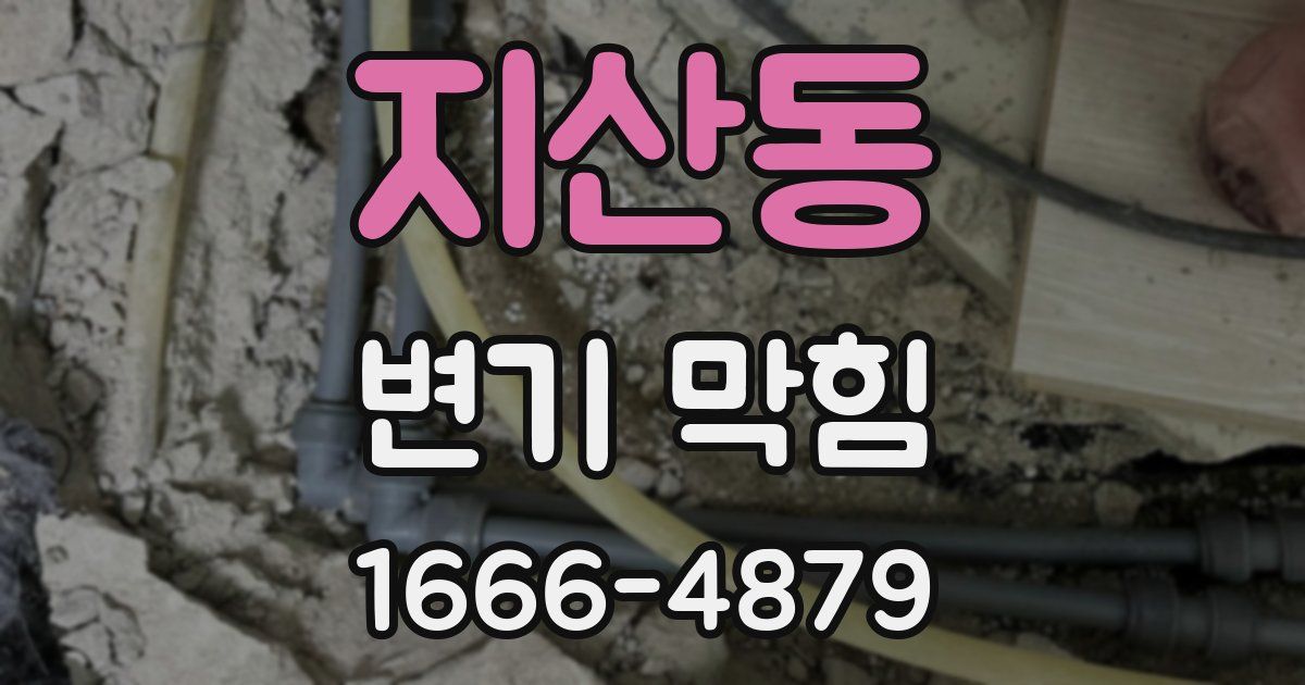 지산동 변기 막힘