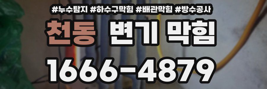 천동 변기 막힘