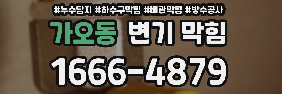 가오동 변기 막힘