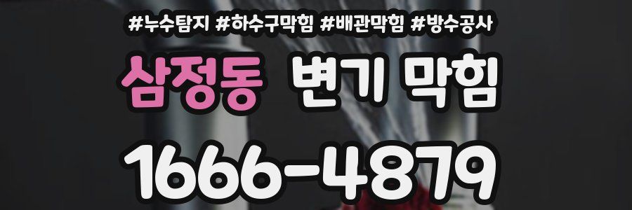 삼정동 변기 막힘