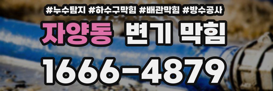 자양동 변기 막힘