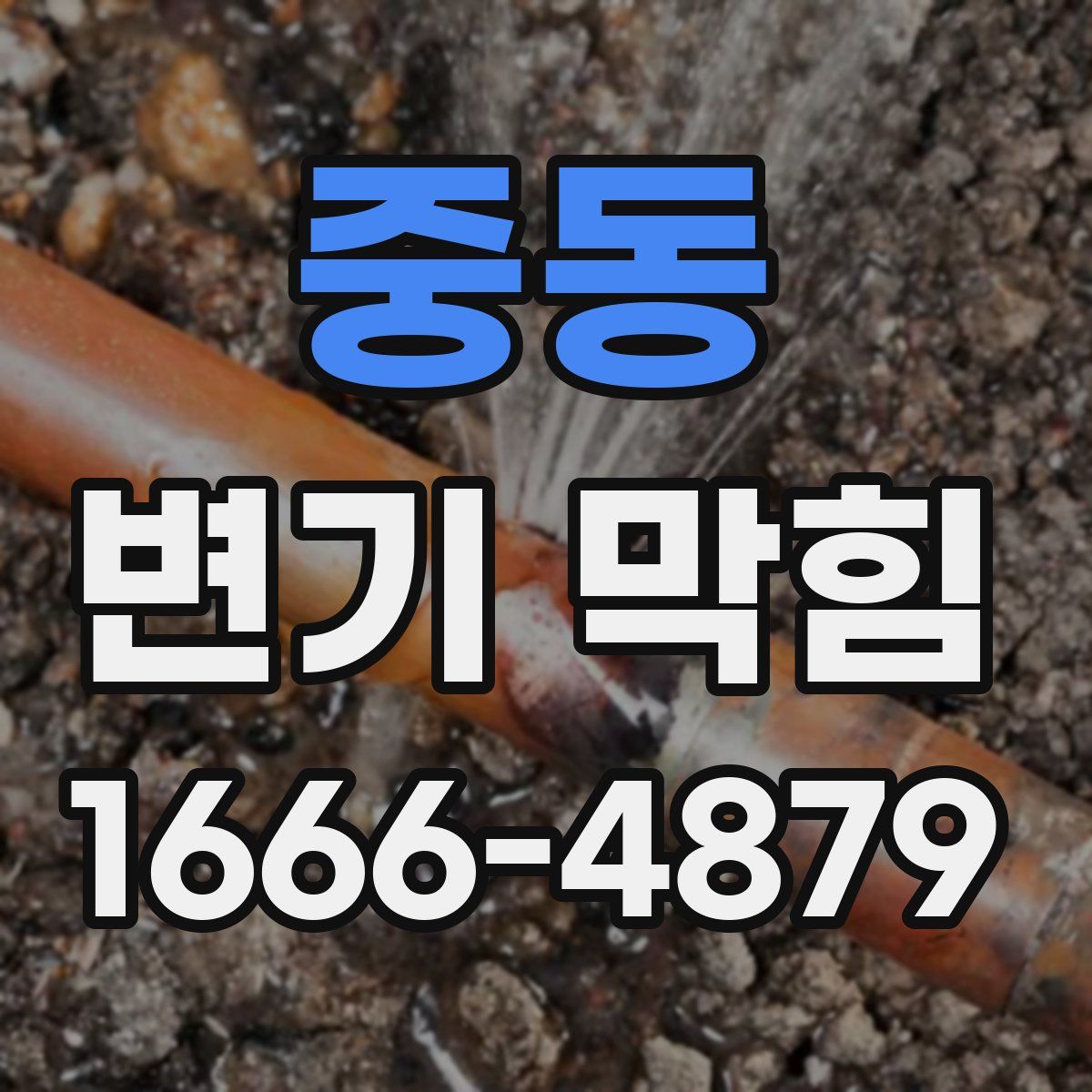 중동 변기 막힘
