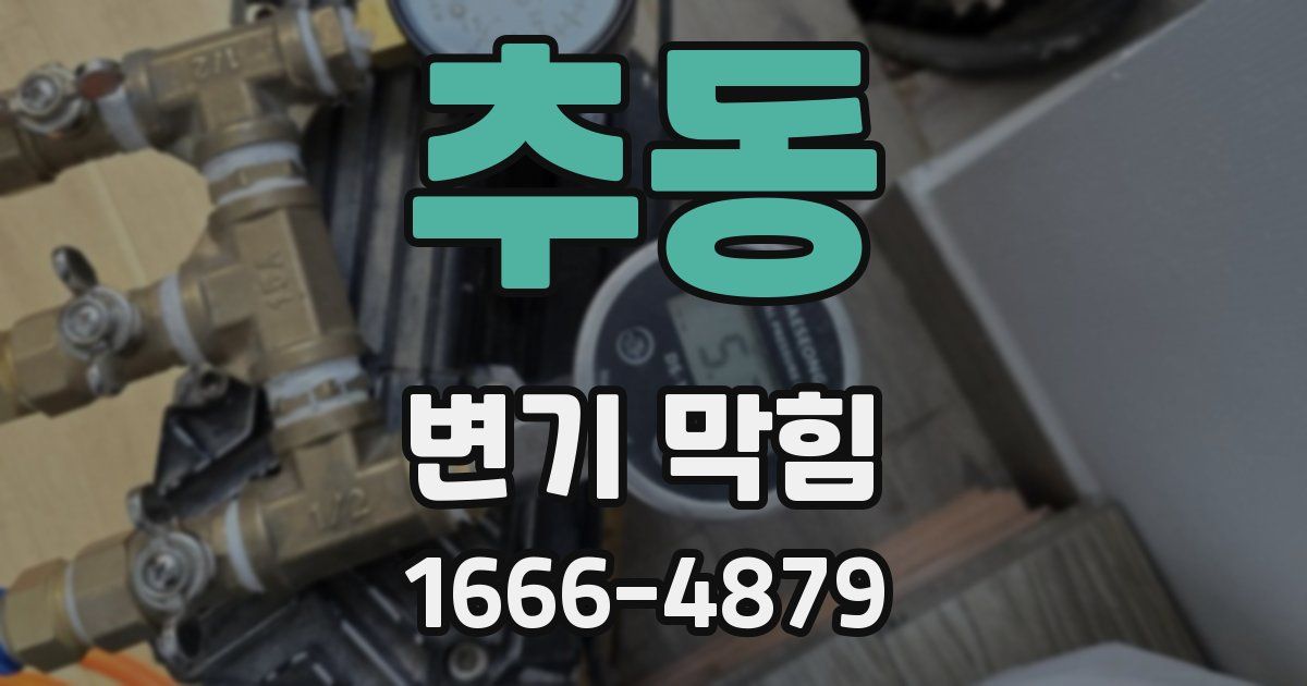 추동 변기 막힘