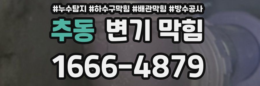 추동 변기 막힘