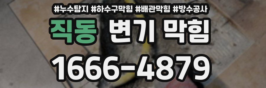 직동 변기 막힘