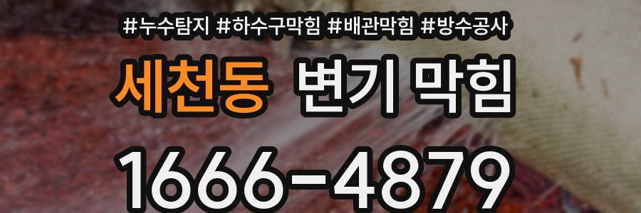 세천동 변기 막힘