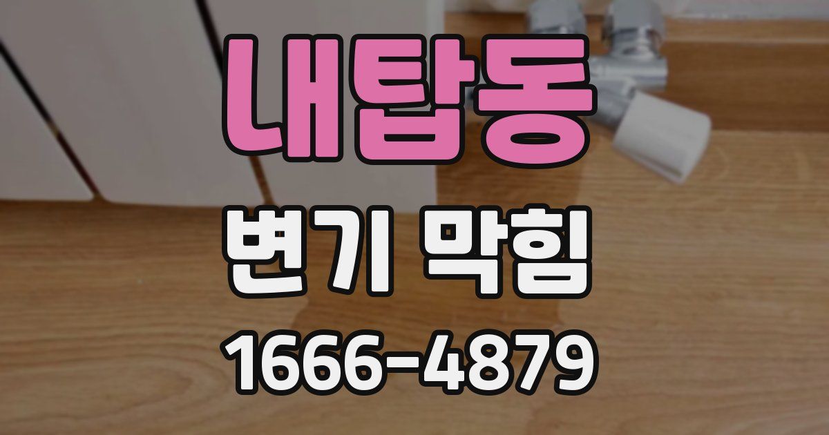 내탑동 변기 막힘