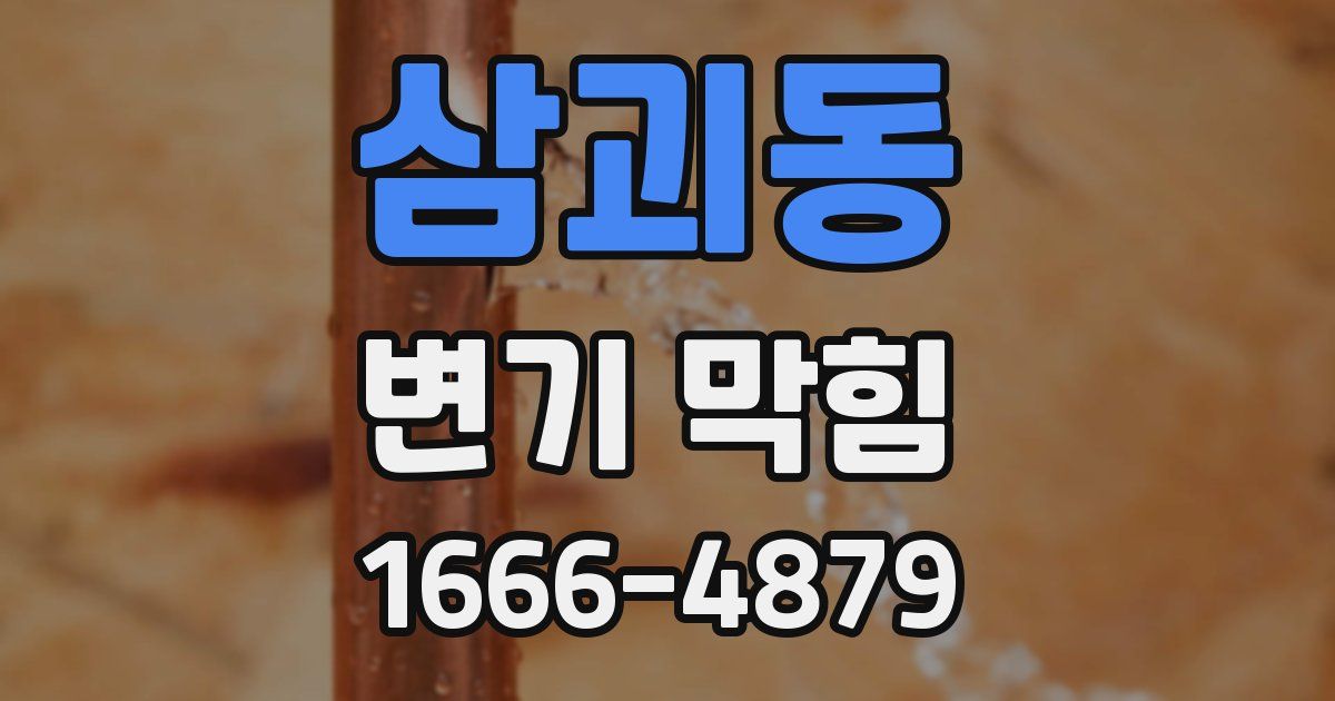 삼괴동 변기 막힘