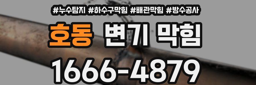 호동 변기 막힘