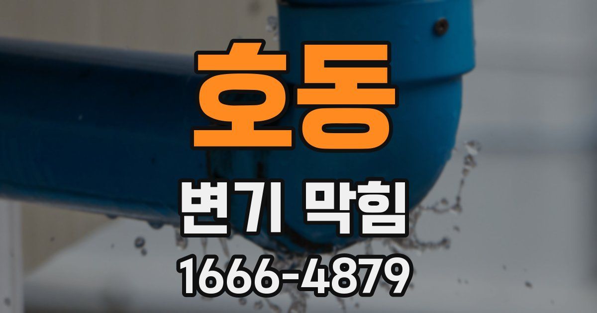 호동 변기 막힘