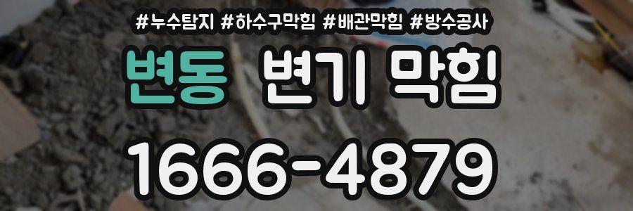 변동 변기 막힘