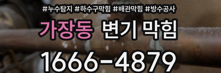 가장동 변기 막힘