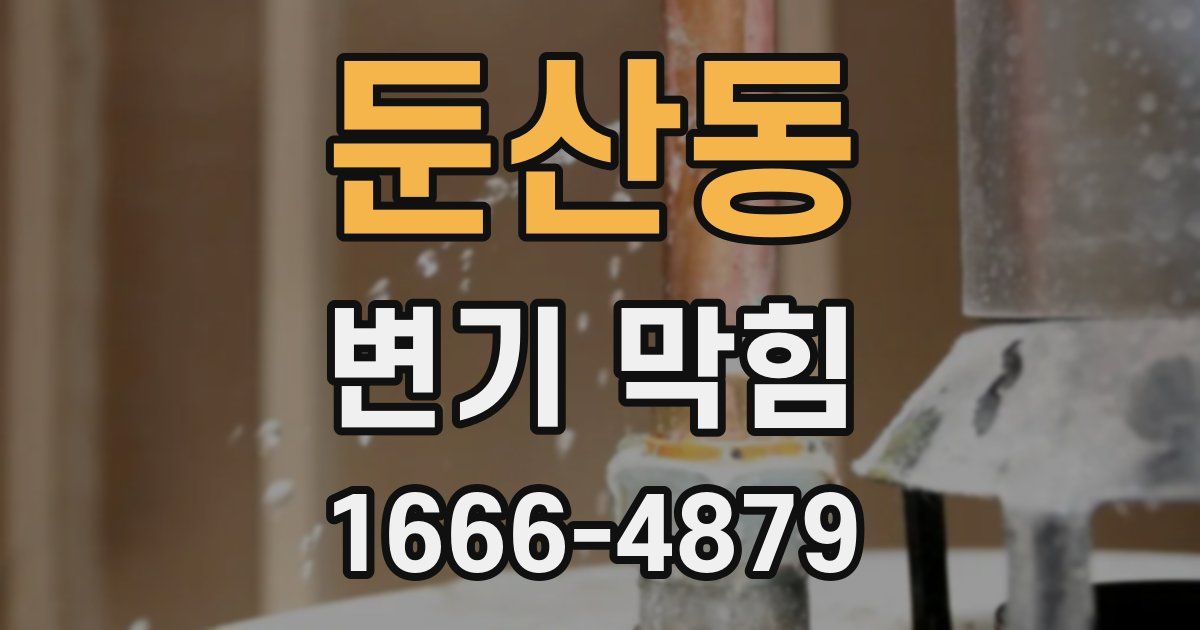 둔산동 변기 막힘