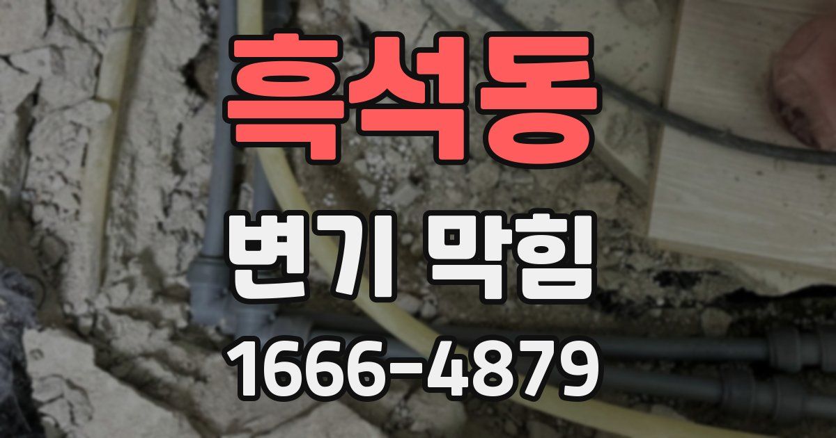 흑석동 변기 막힘
