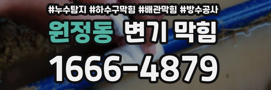 원정동 변기 막힘