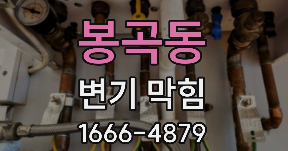 봉곡동 변기 막힘